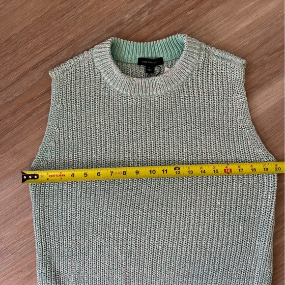 Ann Taylor Studio Collection Sleeveless Sweater – Size L blue sequin sparkle - Picture 3 of 6